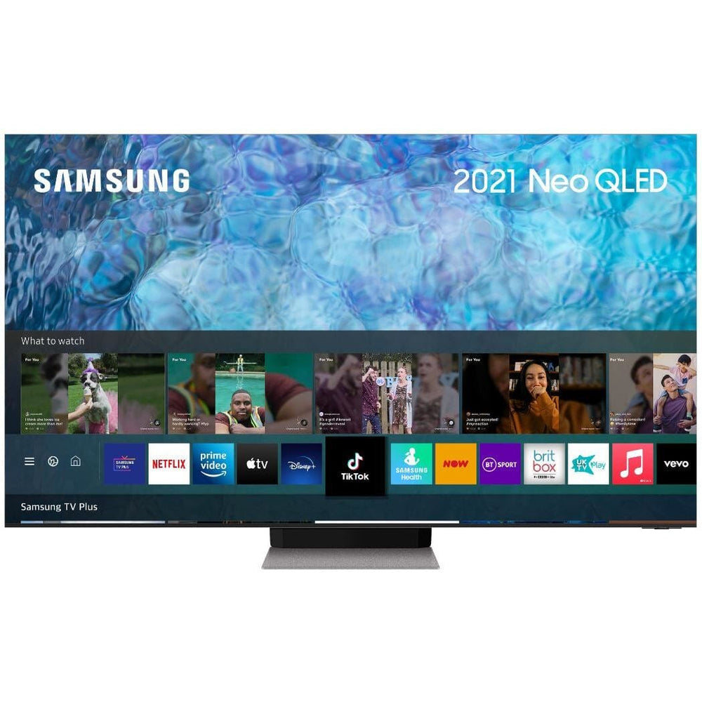 Samsung QE65QN900ATXXU (2021) Neo QLED HDR 3000 8K Ultra HD Smart TV, 65 inch with TVPlus-Freesat HD, Black | Atlantic Electrics - 39478369943775 