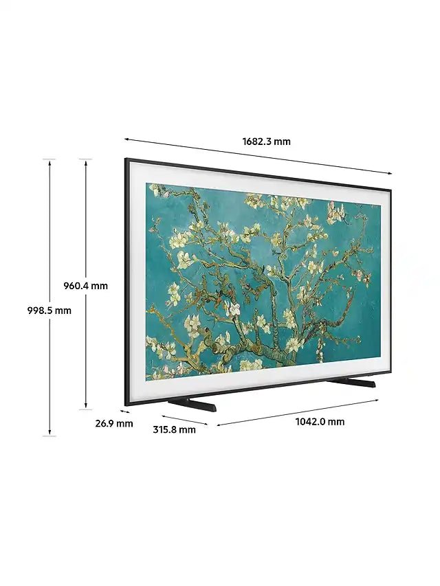 Samsung QE75LS03BGUXXU 75" The Frame Art Mode QLED 4K HDR Smart TV - Black | Atlantic Electrics