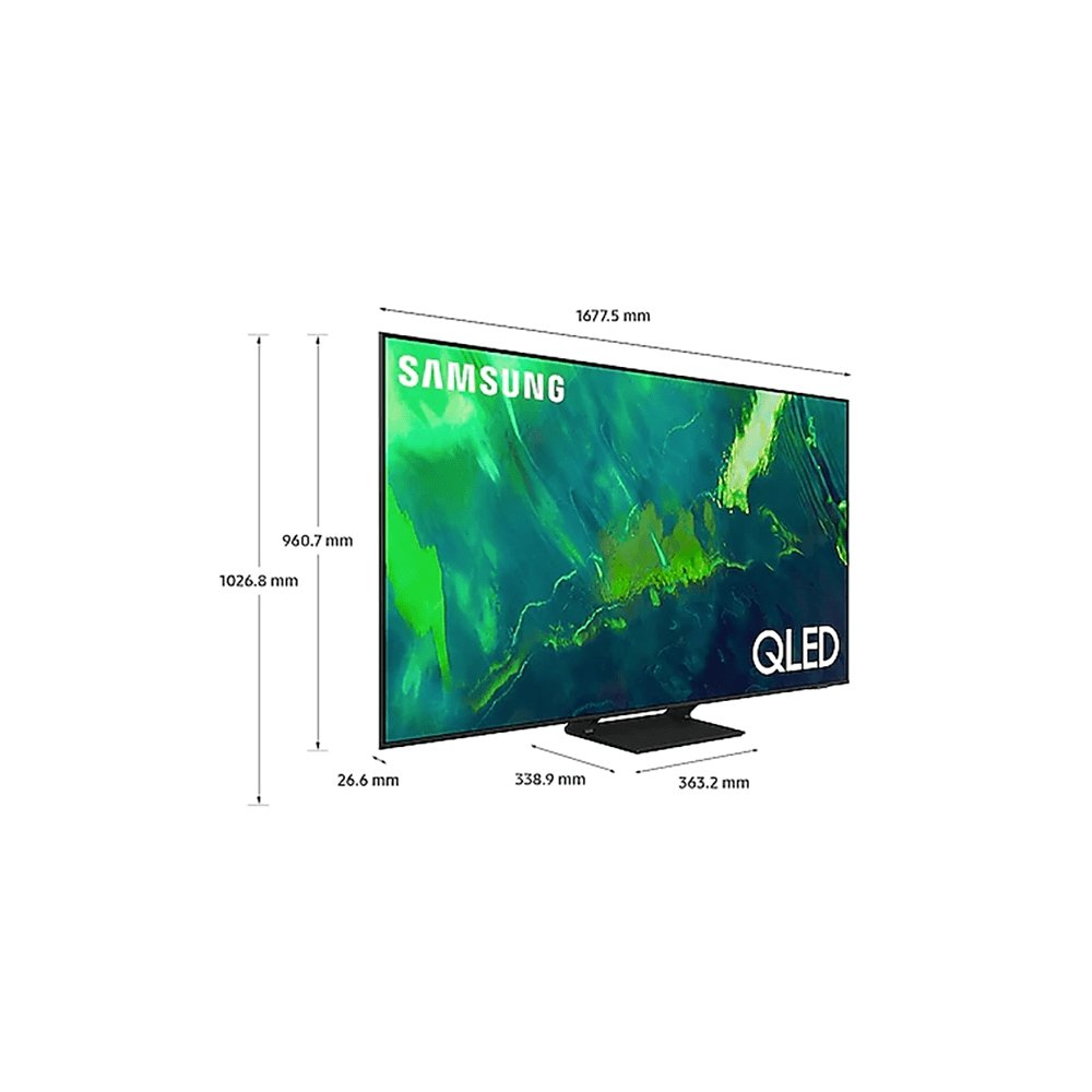 Samsung QE75Q70A (2021) QLED HDR 4K Ultra HD Smart TV, 75 inch with TVPlus, Black - Atlantic Electrics - 39478371025119 
