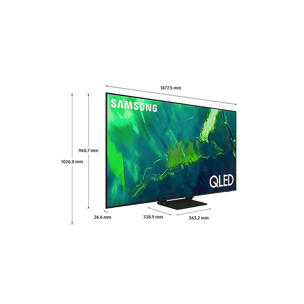 Samsung QE75Q70A (2021) QLED HDR 4K Ultra HD Smart TV, 75 inch with TVPlus, Black | Atlantic Electrics - 39478371025119 