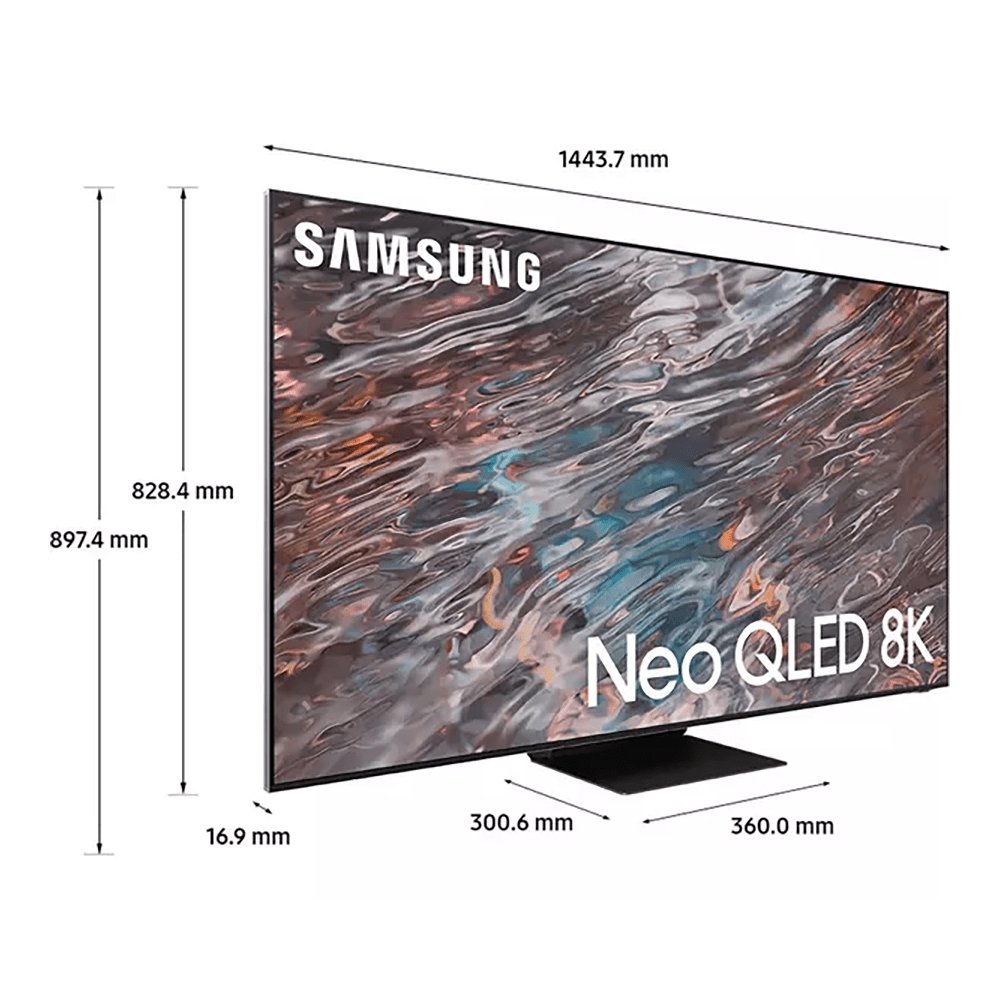 Samsung QE75QN800ATXXU 75" 8K Neo QLED Smart TV Quantum HDR 2000 powered by HDR10+ with Ultra Viewing Angle with Anti Reflection Screen | Atlantic Electrics - 39478375121119 