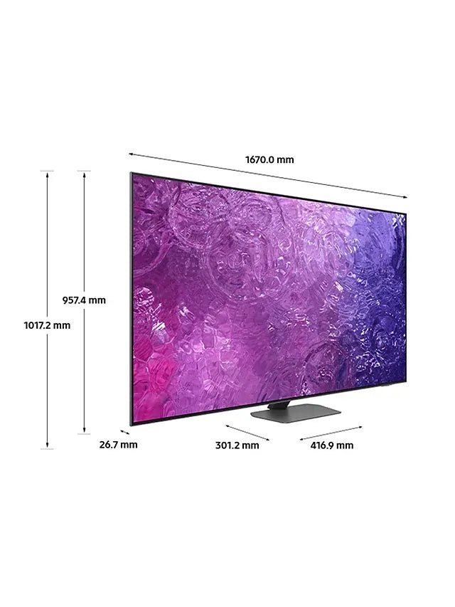 Samsung QE75QN90CATXXU 75" 4K HDR Neo QLED Smart TV - Carbon Silver | Atlantic Electrics