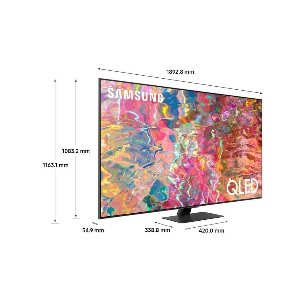 Samsung QE85Q80BATXXU 85" 4K HDR QLED Smart TV with Voice Assistants | Atlantic Electrics - 39478378856671 