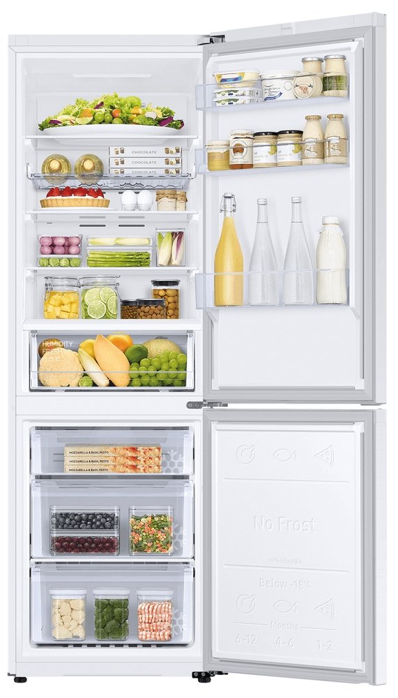Samsung RB34T602EWW 60cm Fridge Freezer White Frost Free | Atlantic Electrics - 39478379118815 