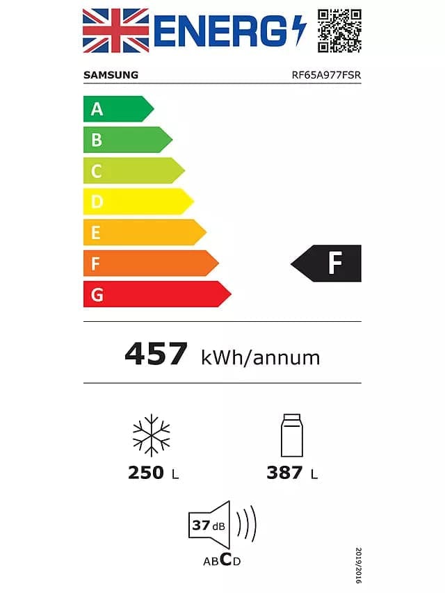 Samsung RF65A977FSR Plumbed Freestanding 60-40 American Fridge Freezer, Silver | Atlantic Electrics - 39478386229471 