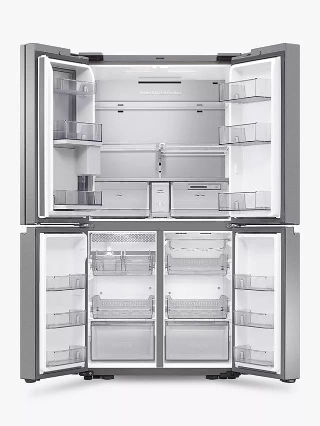 Samsung RF65A977FSR Plumbed Freestanding 60-40 American Fridge Freezer, Silver | Atlantic Electrics - 39478386098399 