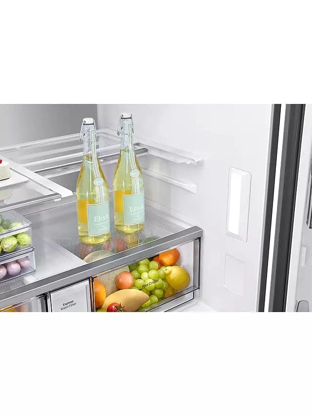 Samsung RF65A977FSR Plumbed Freestanding 60-40 American Fridge Freezer, Silver | Atlantic Electrics - 39478386524383 