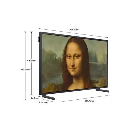 SAMSUNG The Frame Art Mode QE32LS03CBUXXU 32" Smart Full HD HDR QLED TV with Bixby & Alexa - White | Atlantic Electrics