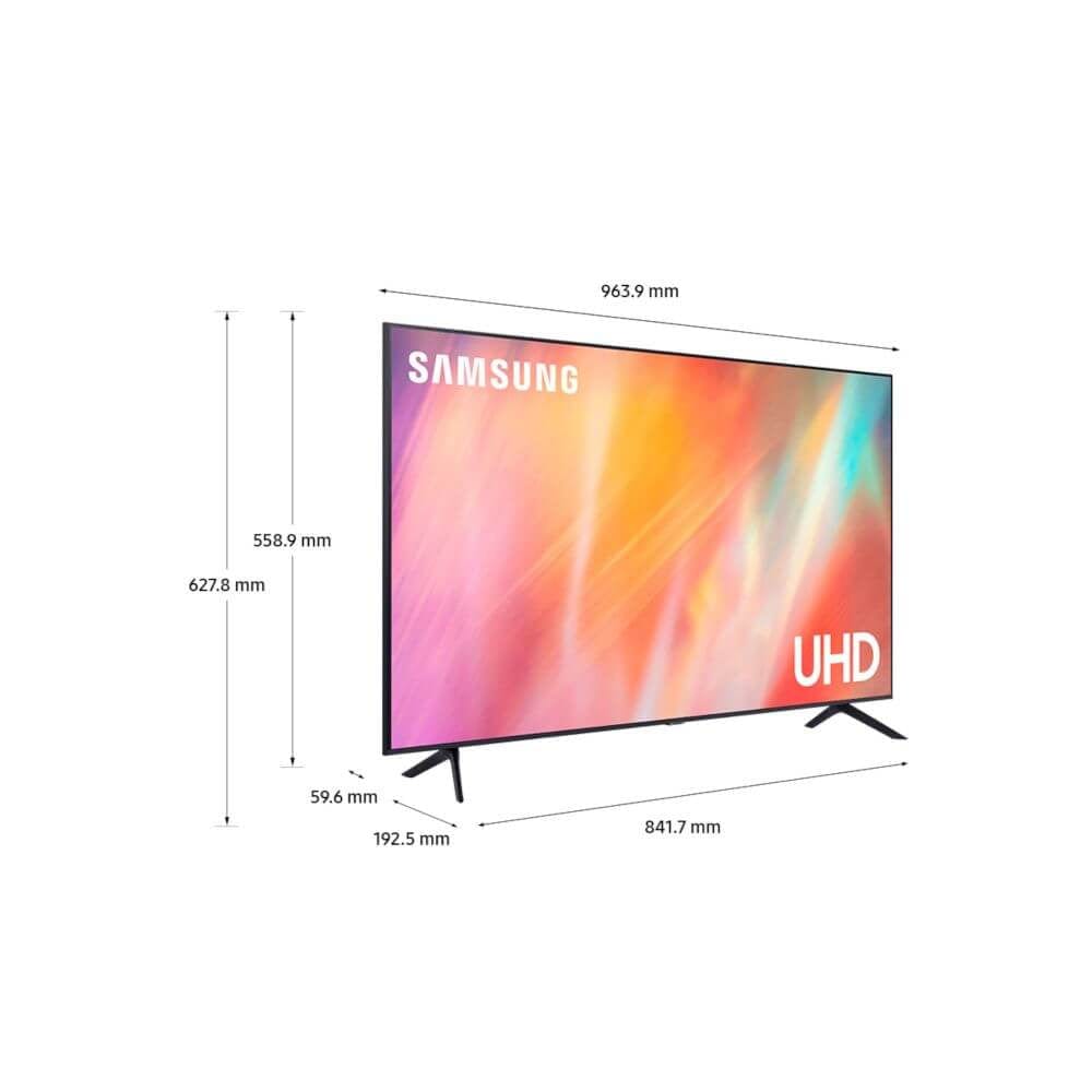 Samsung UE43AU7100 (2021) HDR 4K Ultra HD Smart TV, 43 inch with TVPlus, Black - Atlantic Electrics - 39478388687071 