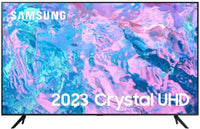 Thumbnail Samsung UE55CU7100 (2023) LED HDR 4K Ultra HD Smart TV, 55 inch with TVPlus, Black - 40157541794015