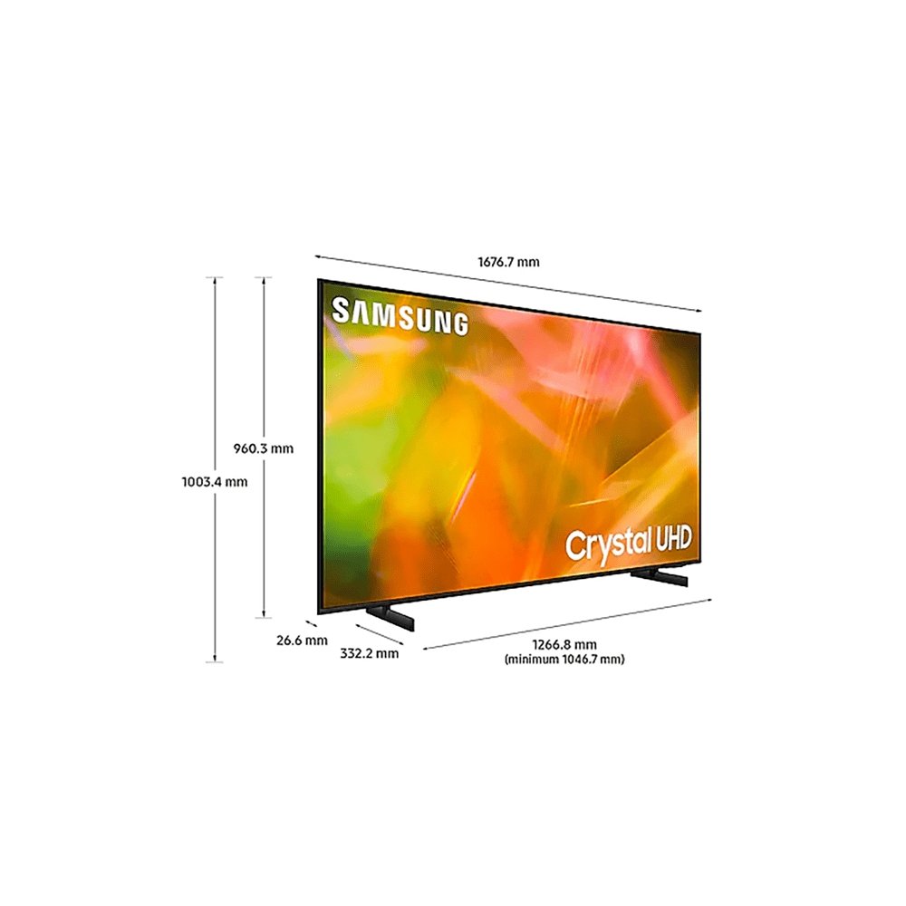 Samsung UE75AU8000KXXU 75" Crystal 4K UHD HDR Smart TV HDR powered by HDR10+ with Dynamic Crystal Colour and Air Slim Design | Atlantic Electrics - 39478394421471 