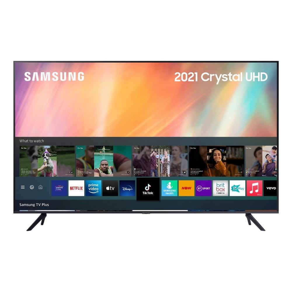 Samsung UE85AU7100KXXU 85" 4K UHD HDR Smart TV HDR powered by HDR10+ with Adaptive Sound and Boundless Screen | Atlantic Electrics - 39478395797727 