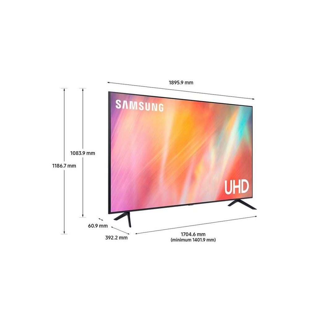 Samsung UE85AU7100KXXU 85" 4K UHD HDR Smart TV HDR powered by HDR10+ with Adaptive Sound and Boundless Screen | Atlantic Electrics