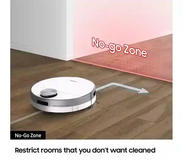 SAMSUNG Jet Bot+ VR30T85513W/EU Robot Vacuum Cleaner with built-in Clean Station - Misty White | Atlantic Electrics - 40492854804703 
