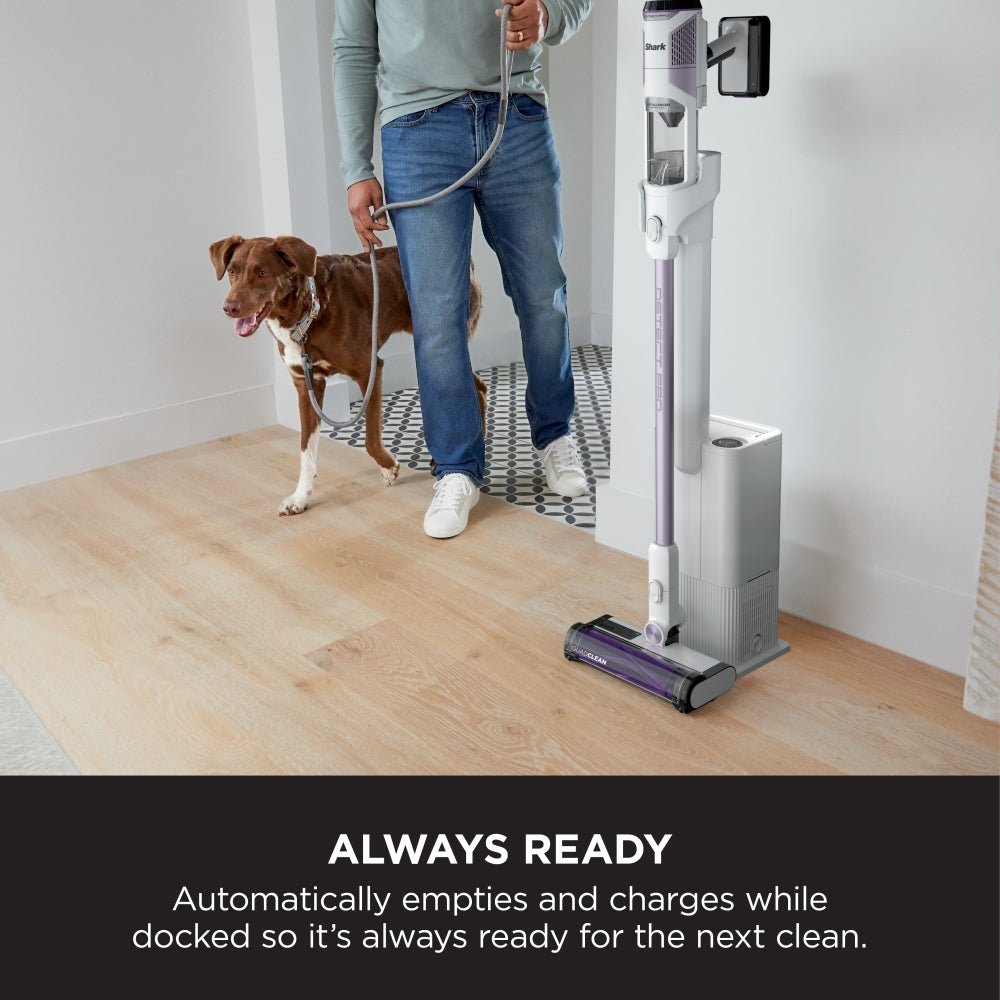 Shark IW3510UK Detect Pro Cordless Auto-Empty System Cordless Vacuum Cleaner with up to 60 Minutes Run Time - White | Atlantic Electrics - 41590380593375 