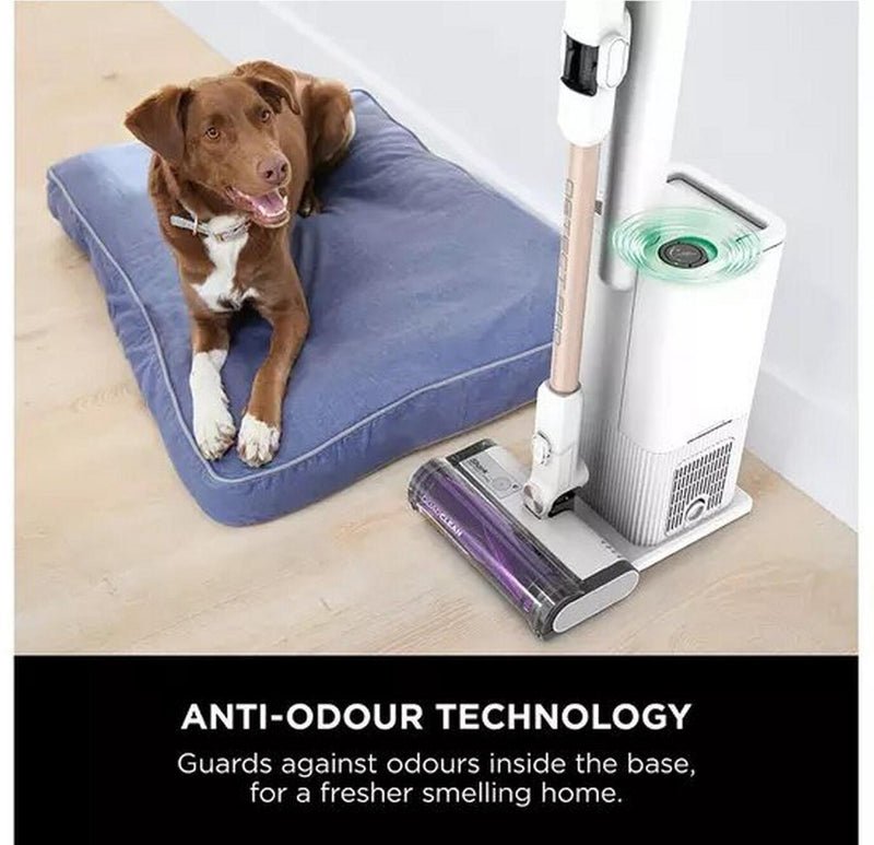 Shark IW3611UKT Detect Pro Auto-Empty System Pet Cordless Vacuum Cleaner, White/Brass | Atlantic Electrics - 41595853832415 
