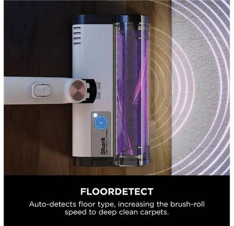 Shark IW3611UKT Detect Pro Auto-Empty System Pet Cordless Vacuum Cleaner, White/Brass | Atlantic Electrics - 41595853734111 