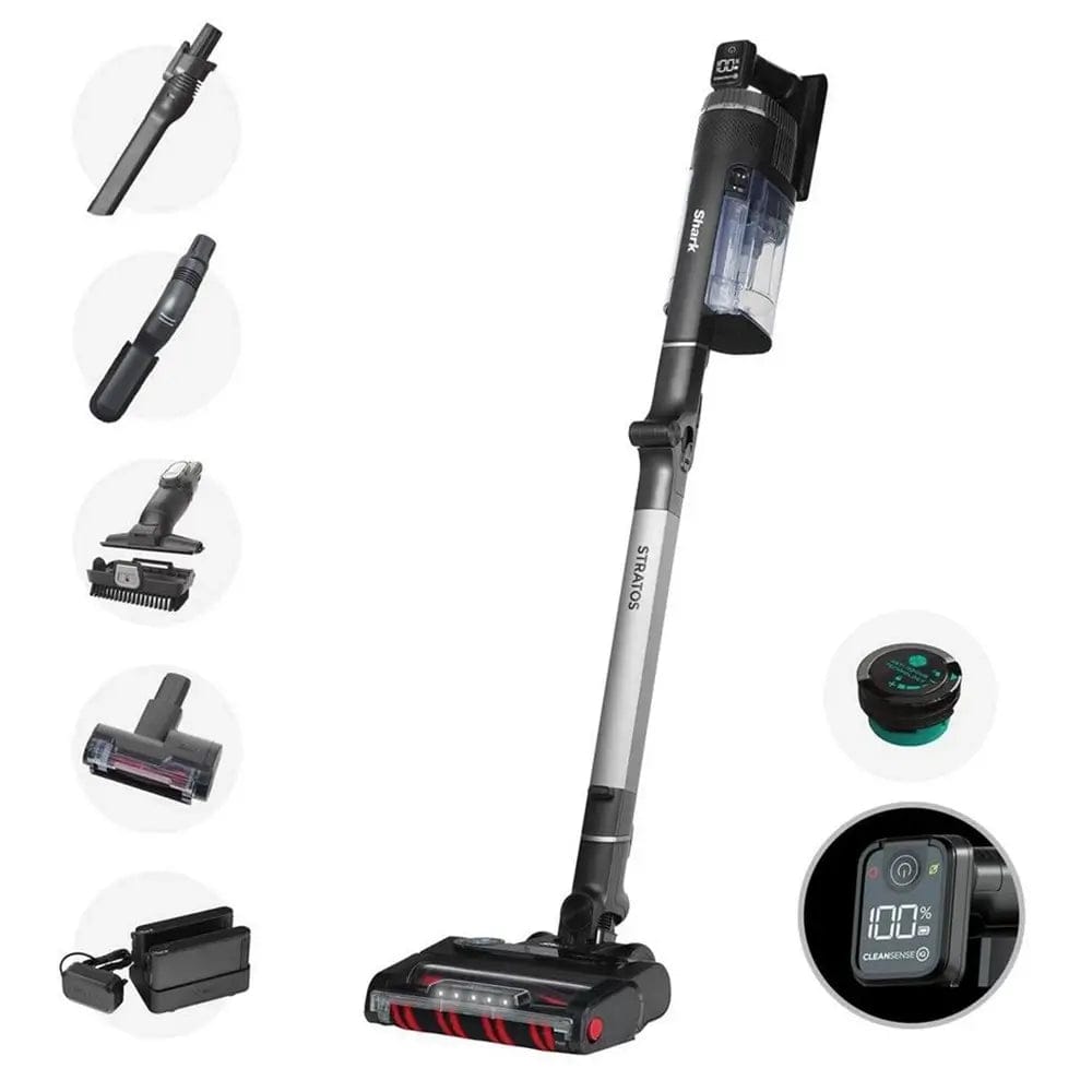 Shark IZ420UKT Stratos Cordless Stick Vacuum Cleaner 120 Minutes Run Time Silver | Atlantic Electrics - 39478407823583 
