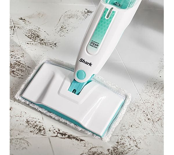Shark S1000UK Steam Mop White/Mint Green - Atlantic Electrics - 39478410871007 