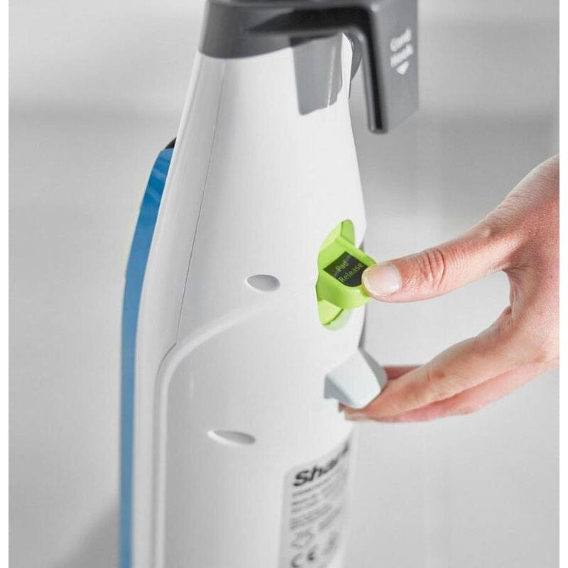 Shark S6001UK Klik n'Flip Manual Steam Pocket Mop - White-Blue Bird Blue | Atlantic Electrics