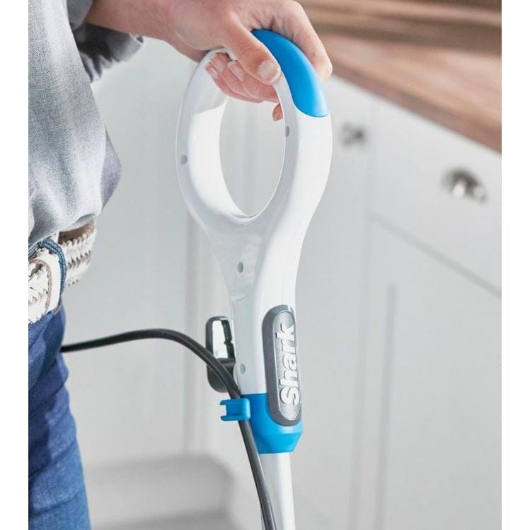 Shark S6001UK Klik n'Flip Manual Steam Pocket Mop - White-Blue Bird Blue | Atlantic Electrics
