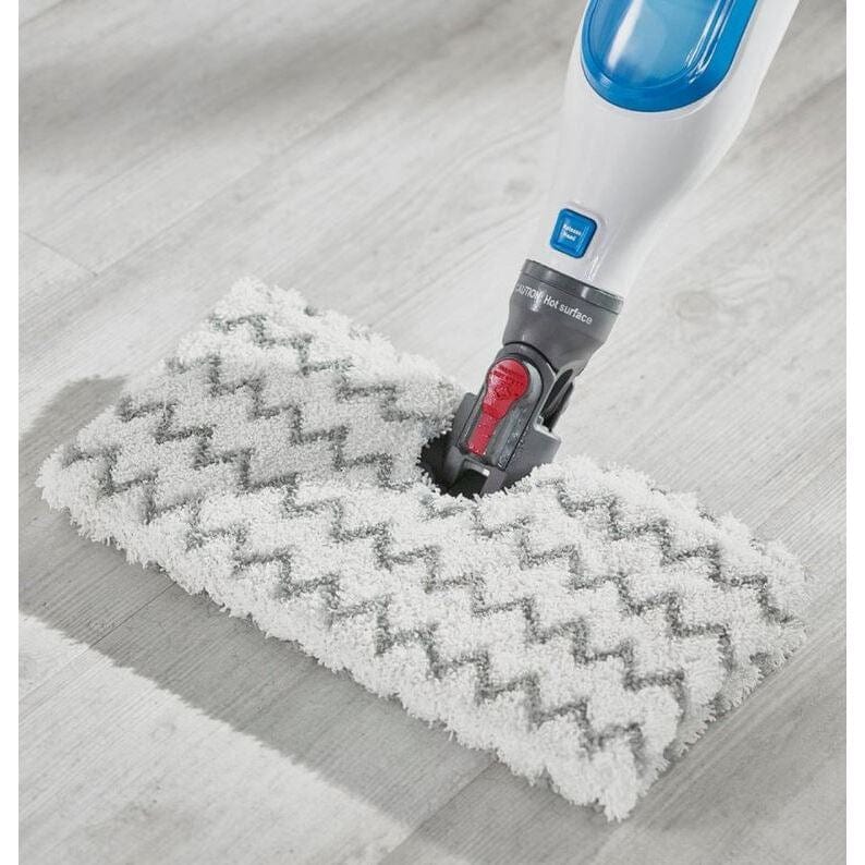 Shark S6001UK Klik n'Flip Manual Steam Pocket Mop - White-Blue Bird Blue | Atlantic Electrics