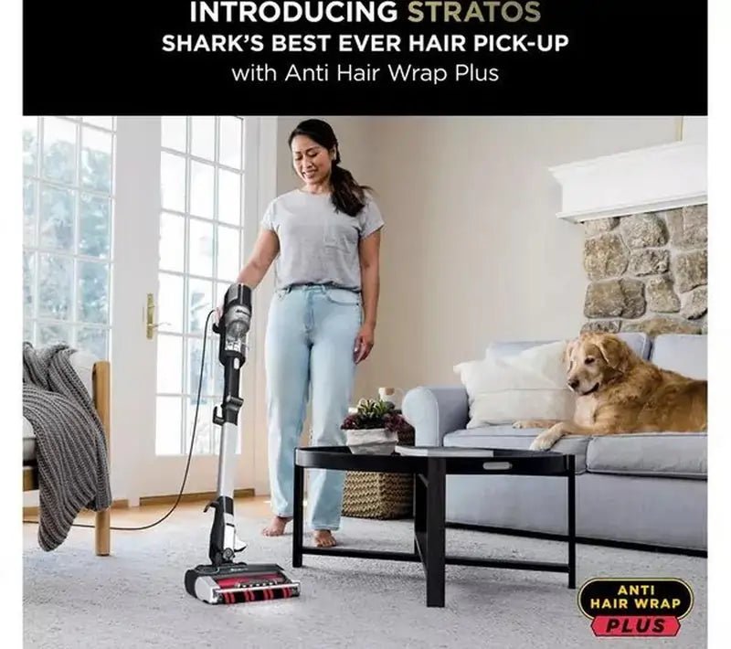 Shark Stratos HZ3000UKT Anti Hair Wrap Plus Anti-Odour Corded Stick Vacuum Cleaner - Black/Chrome | Atlantic Electrics - 41703947731167 