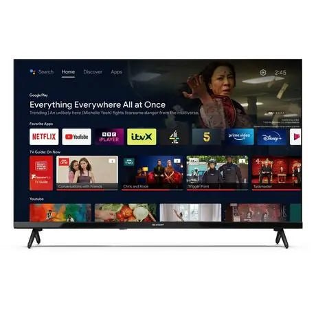 Sharp 1T-C24FH2KL2AB 24" HD Ready Led Android Smart TV Chromecast - Black | Atlantic Electrics