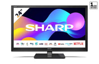 Thumbnail Sharp 1TC24EE3KC2FB 24 inch Smart LED TV HD Ready Freeview Play - 40314611302623