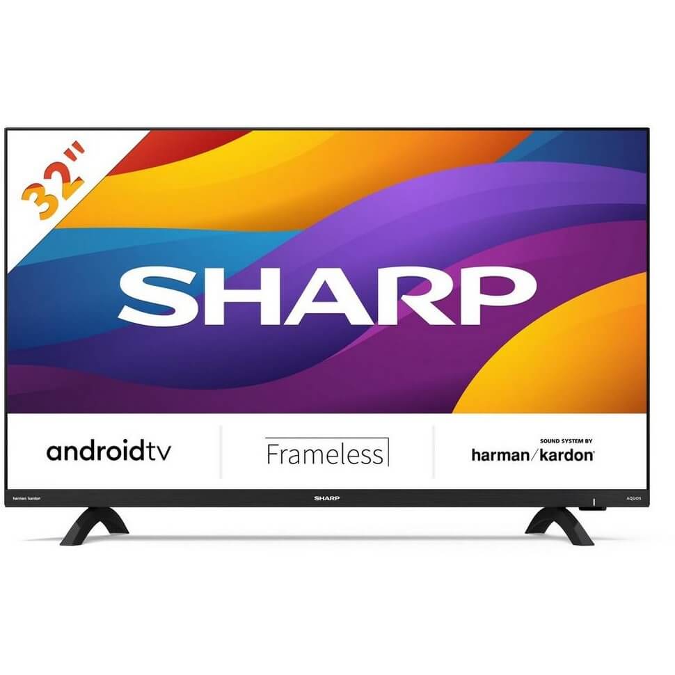 Sharp 1TC32DI2KL2AB 32" HD Ready Frameles LED Android TV Black | Atlantic Electrics - 39478414049503 