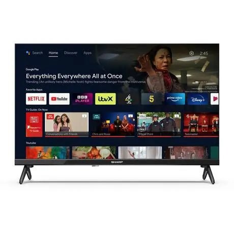 Sharp 2T-C40FH2KL2AB 40" Full HD LED Android Smart TV Chromecast - Black | Atlantic Electrics - 40514162884831 