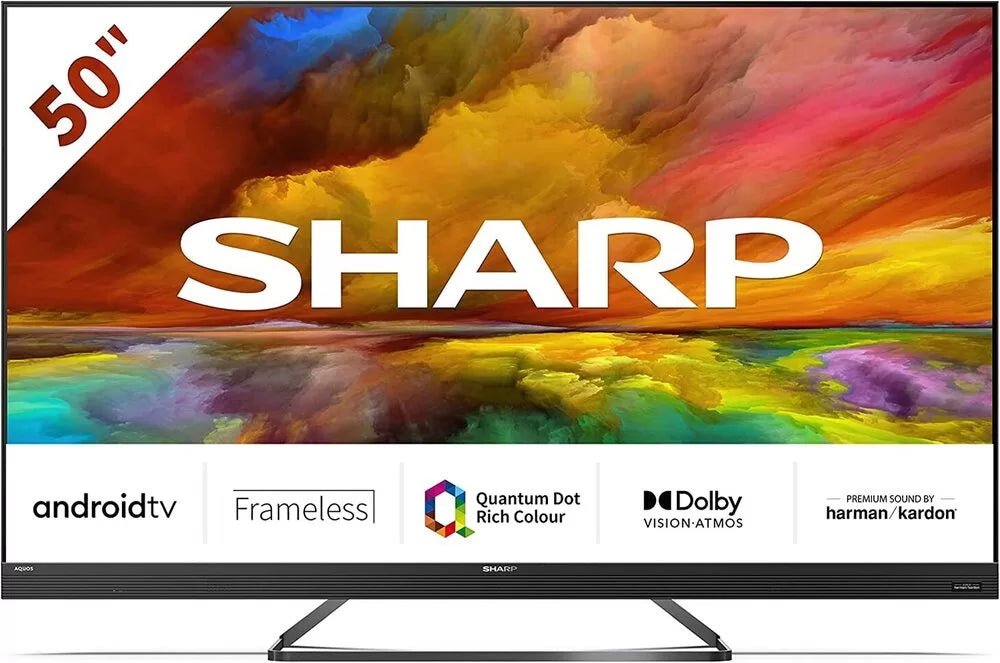 Sharp 4T-C50EQ3KM2AG 50" 4K Ultra HD AQUOS Quantum Dot Android LED TV | Atlantic Electrics - 39662915354847 