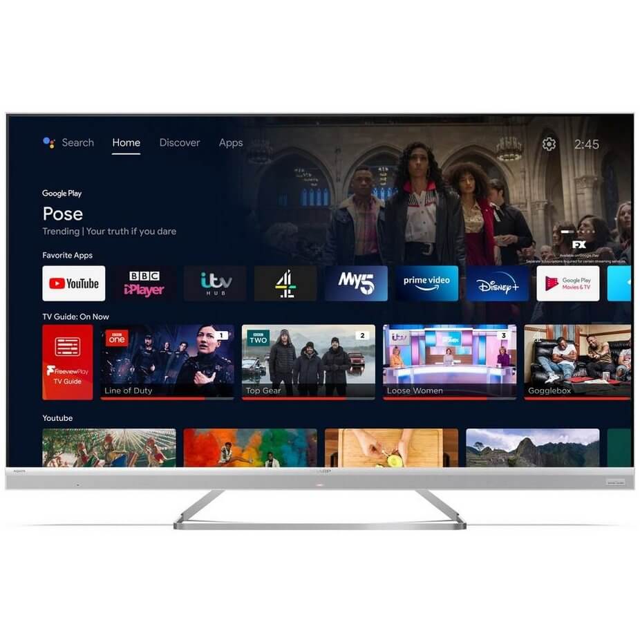 Sharp 4TC55EQ4KM2AG 55" 4K UHD Frameless Quantum Dot Android TV - | Atlantic Electrics