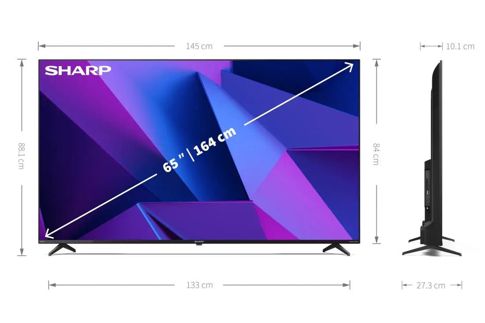 Sharp 4TC65FN2K 65FN2K 65" 4K Ultra HD Smart Andriod TV Black - Atlantic Electrics - 39838205575391 
