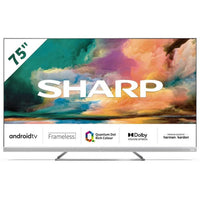 Thumbnail Sharp 4TC75EQ4KM2AG 75 4K UHD Frameless Quantum Dot Android TV - 39478414868703