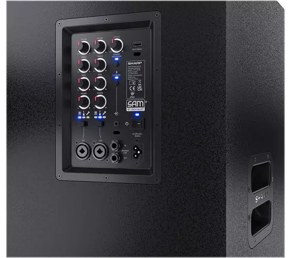 Sharp CPLS200 SumoBox Pro 200W Portable Bluetooth Speaker - Black - Atlantic Electrics
