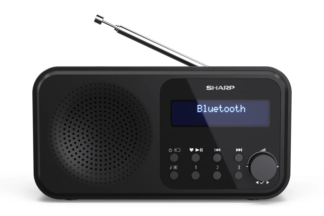 Sharp DRP420BK Wireless DAB Radio - Black | Atlantic Electrics