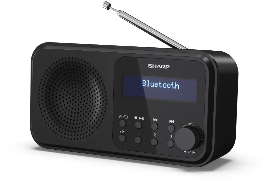 Sharp DRP420BK Wireless DAB Radio - Black | Atlantic Electrics
