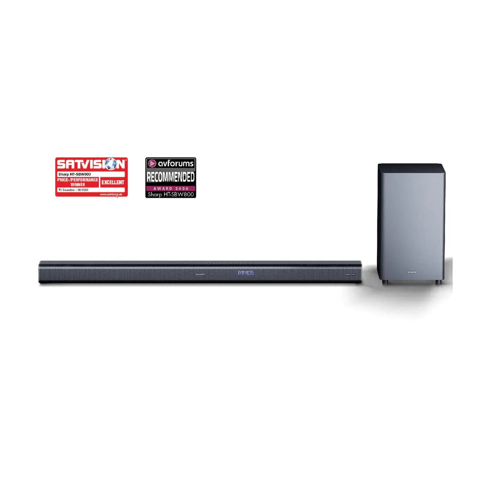 Sharp HT-SBW800 Wireless 5.1.2 ch Soundbar - Black | Atlantic Electrics - 39771392344287 
