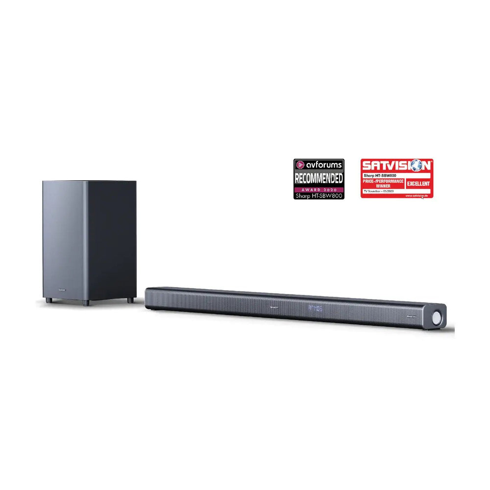Sharp HT-SBW800 Wireless 5.1.2 ch Soundbar - Black | Atlantic Electrics - 39771392377055 