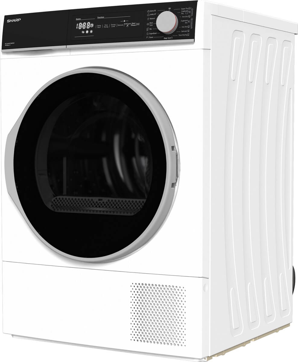 Sharp KDNHH9S8GW3EN 9kg Heat Pump Tumble Dryer White | Atlantic Electrics - 39478418899167 