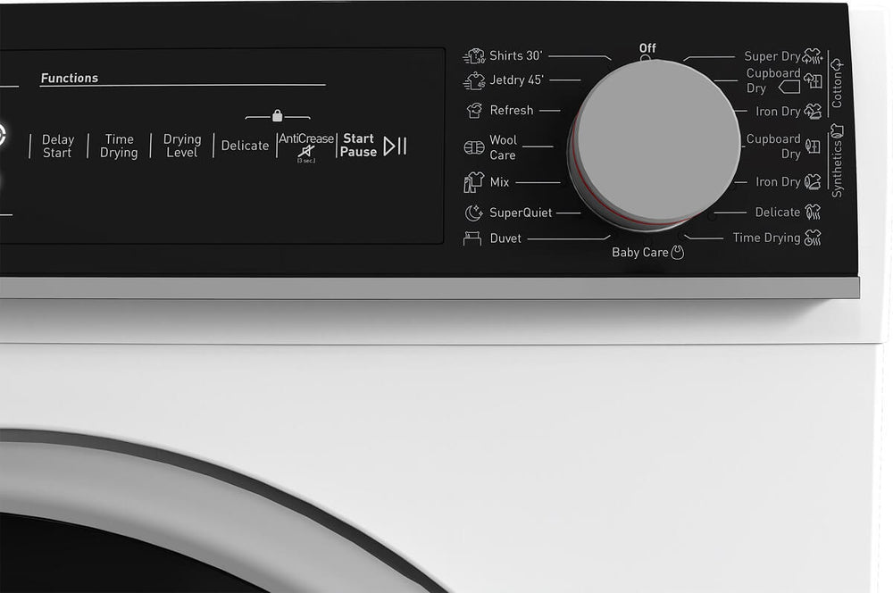 Sharp KDNHH9S8GW3EN 9kg Heat Pump Tumble Dryer White | Atlantic Electrics - 39478418964703 