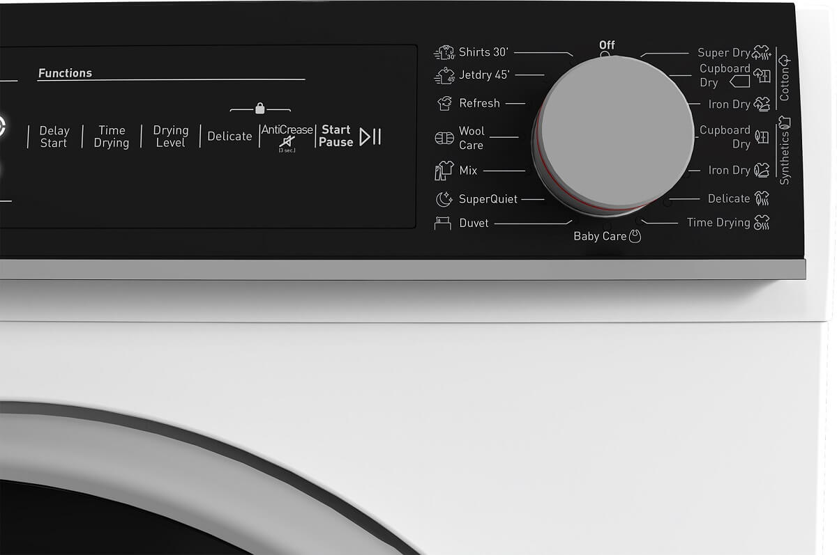 Sharp KDNHH9S8GW3EN 9kg Heat Pump Tumble Dryer White | Atlantic Electrics