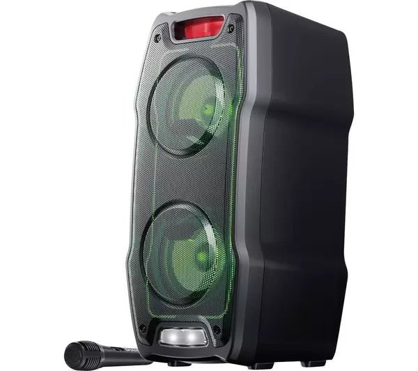 Sharp PS929 180W High Power Portable Party Speaker Hi-Fi System with Built in Rechargeable Battery, Flashing Disco Lights & Strobe, TWS, Bluetooth, USB - Atlantic Electrics - 40157549363423 