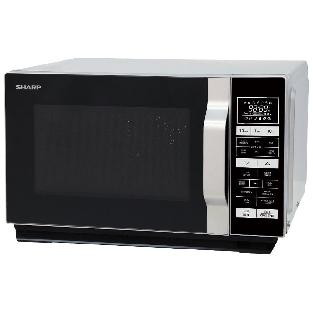 Sharp R860SLM 25 Litre Combination Flatbed Microwave - Silver | Atlantic Electrics - 39478419521759 