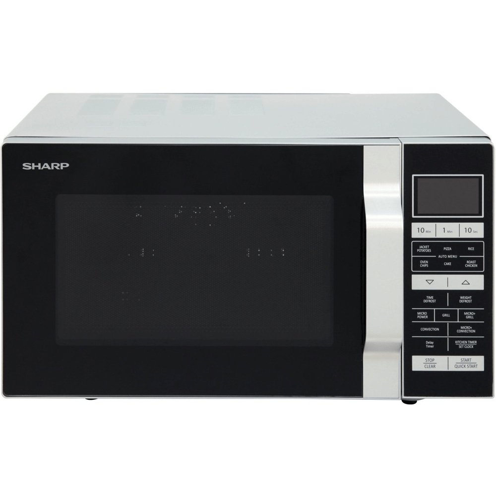 Sharp R860SLM 25 Litre Combination Flatbed Microwave - Silver | Atlantic Electrics