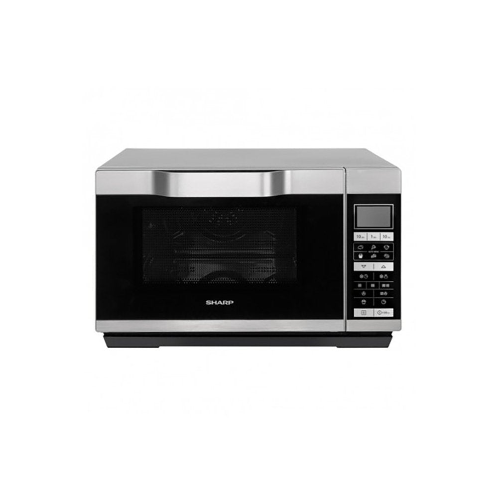 Sharp R861SLM 25 Litre Combination Microwave Oven With Drop-Down Door - Silver | Atlantic Electrics