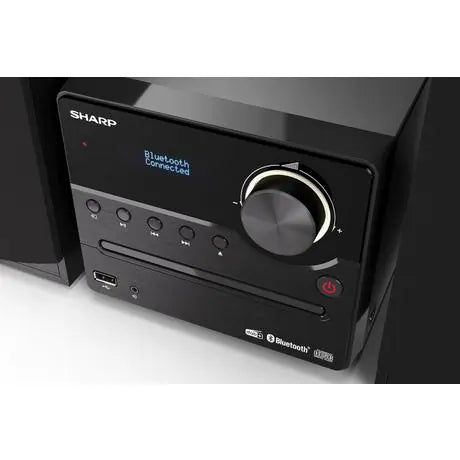 Sharp XLB517DBK Micro Hi-Fi Sound System Stereo with DAB Radio, DAB+, FM, Bluetooth, CD-MP3, USB Playback Black - | Atlantic Electrics - 40514163900639 
