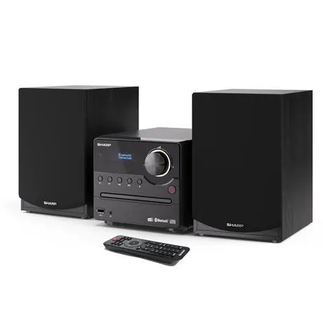 Sharp XLB517DBK Micro Hi-Fi Sound System Stereo with DAB Radio, DAB+, FM, Bluetooth, CD-MP3, USB Playback Black - | Atlantic Electrics