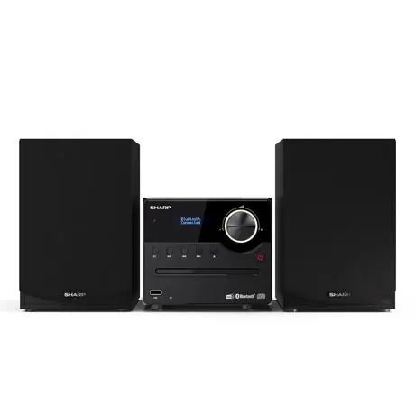 Sharp XLB517DBK Micro Hi-Fi Sound System Stereo with DAB Radio, DAB+, FM, Bluetooth, CD-MP3, USB Playback Black - | Atlantic Electrics - 40514163769567 